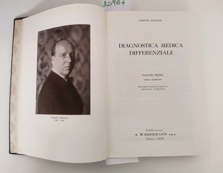 Amenta Fieschi Diagnostica medica differenziale 2 volumi Wassermann 1959 | Immagine Gallery 3