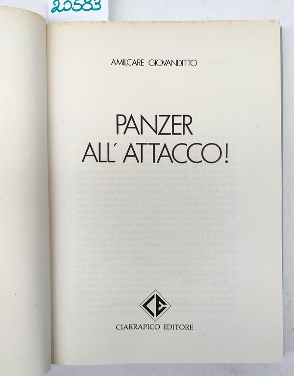Amilcare Giovanditto Panzer all'attacco! Ciarrapico 1981