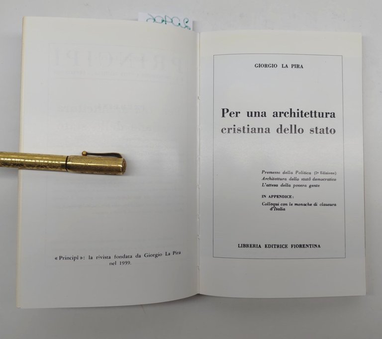 Amintore Fanfani Giorgio La Pira un profilo e 24 lettere …