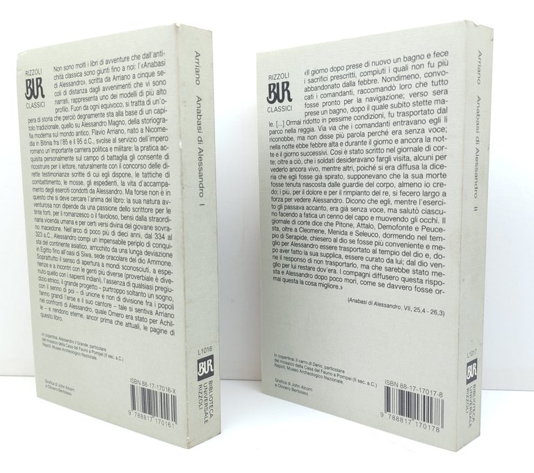 Anabasi di Alessandro due volumi BUR Rizzoli 1° edizione 1994 | Immagine Gallery 4