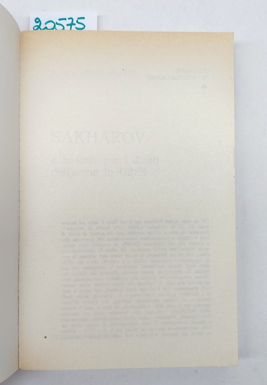 Andrè Martin Saccarov e la lotta per i diritti dell'uomo …
