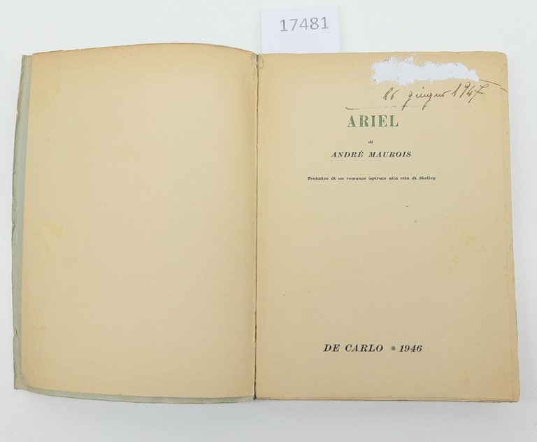 Andrè Maurois Ariel romanzo De Carlo 1946 | Immagine Gallery 4