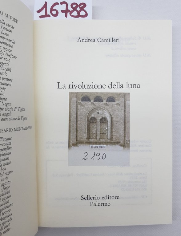 Andrea Camilleri La rivoluzione della Luna Sellerio 4° edizione 2013