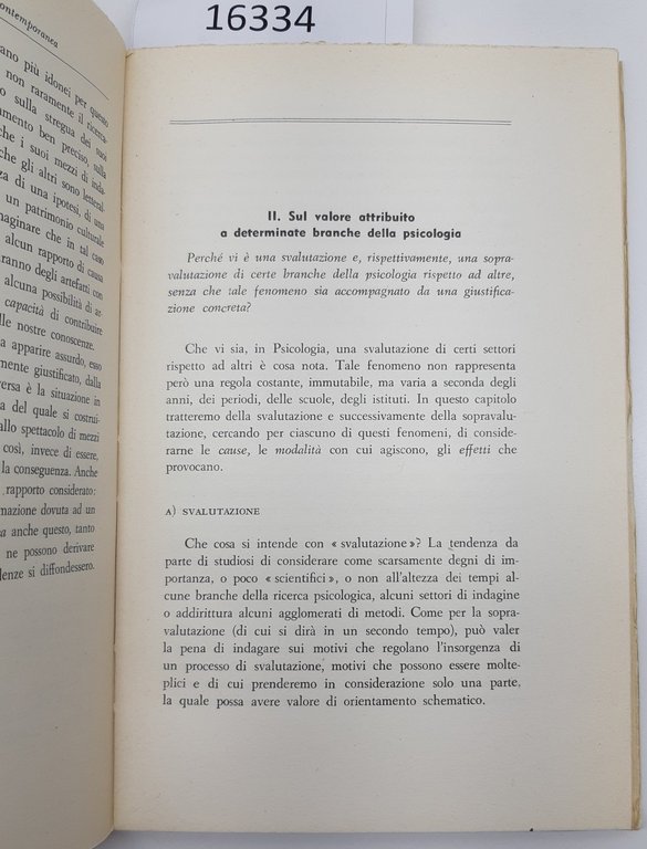 Andrea Devoto Saggio sulla psicologia contemporanea Olschki ed. 1958 autografato
