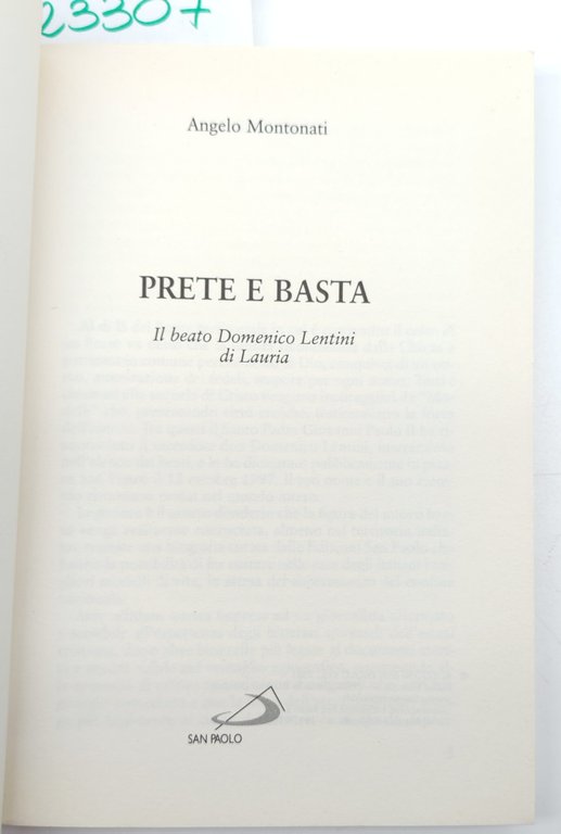 Angelo Montonati Prete e basta il beato Domenico Lentini San … | Immagine Gallery 3