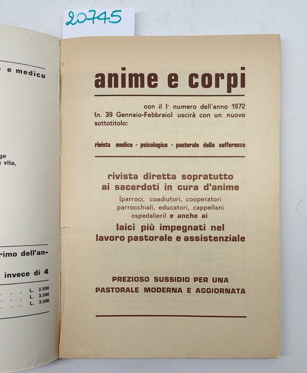 Anime e corpi rivista di collaborazione tra sacerdote e medico …