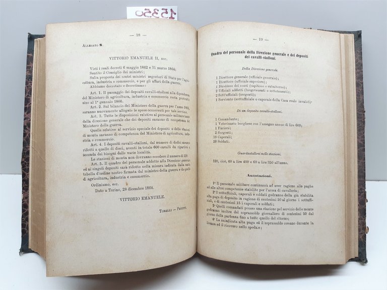 Annali di agricoltura 1880 n. 26 servizio ippico in Italia …