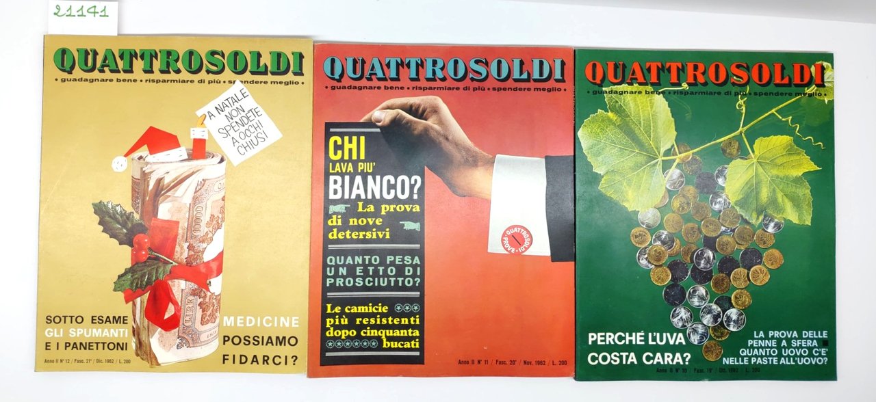 Annata completa 1962 Quattrosoldi numero 12 riviste Domus
