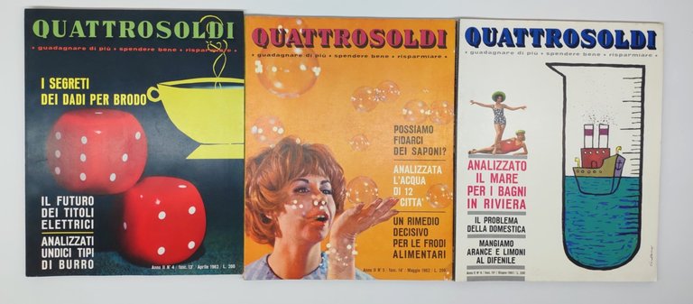 Annata completa 1962 Quattrosoldi numero 12 riviste Domus