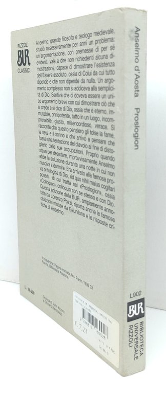 Anselmo d'Aosta Proslogion BUR Rizzoli 3° edizione 1996 | Immagine Gallery 2