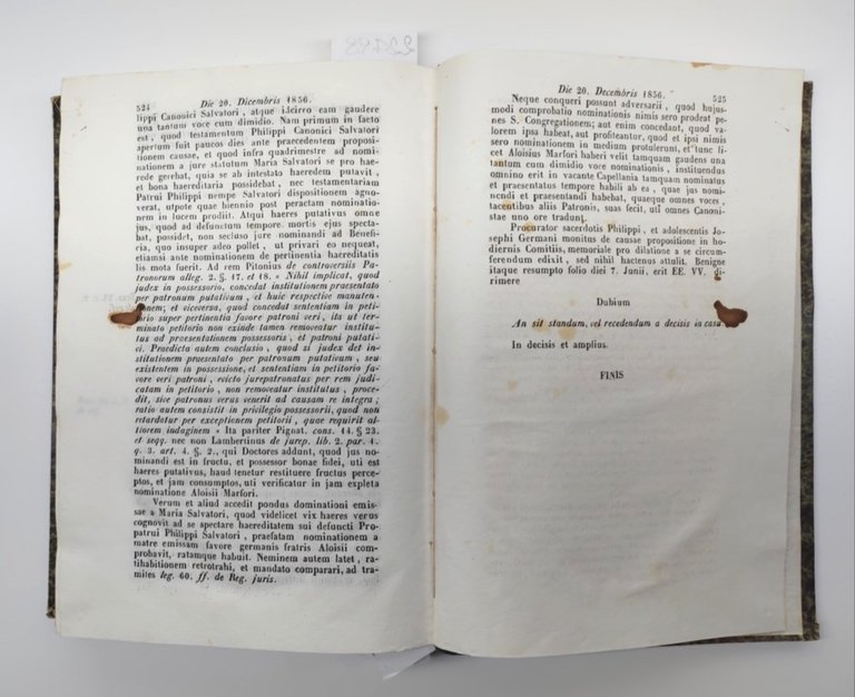 Antico Libro Vaticano 1856 - Thesaurus Resolutionum S. Congregazione Concilio …