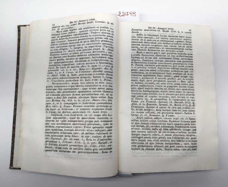 Antico Libro Vaticano 1856 - Thesaurus Resolutionum S. Congregazione Concilio …