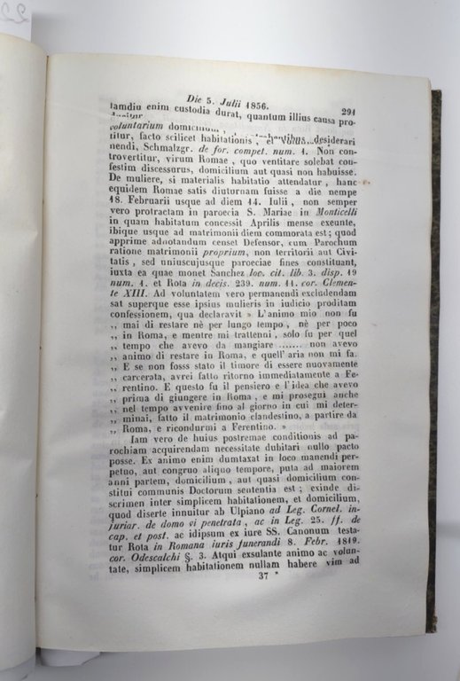 Antico Libro Vaticano 1856 - Thesaurus Resolutionum S. Congregazione Concilio …