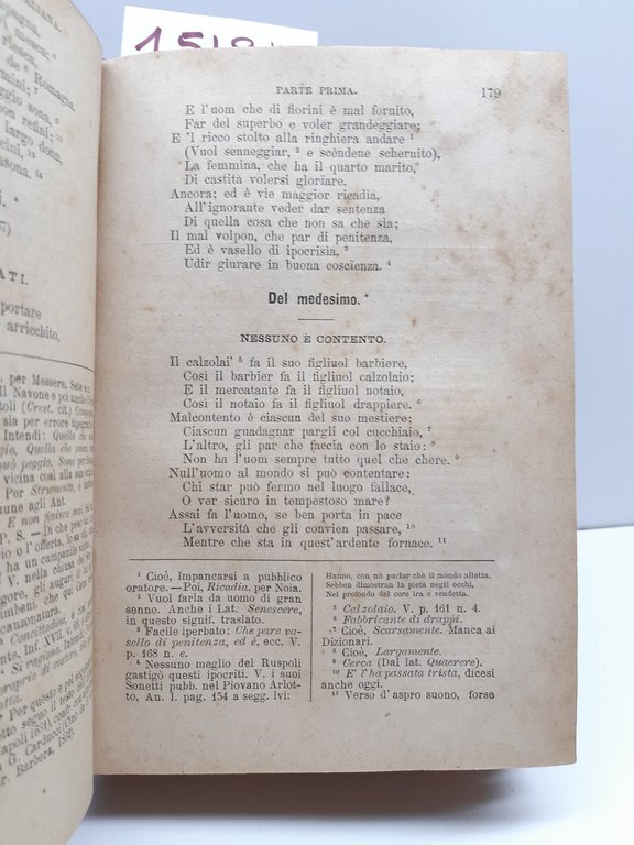 Antologia della poesia italiana Ottavio Targioni Tozzetti 2∞ ed. Livorno …