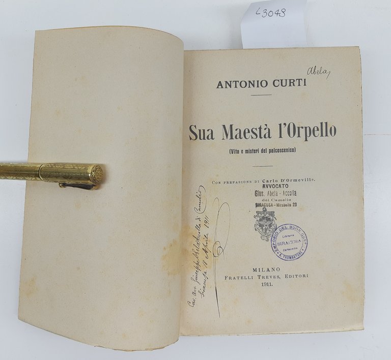 Antonio Curti Sua maestà l'Orpello Treves 1911 Abela Carboneria