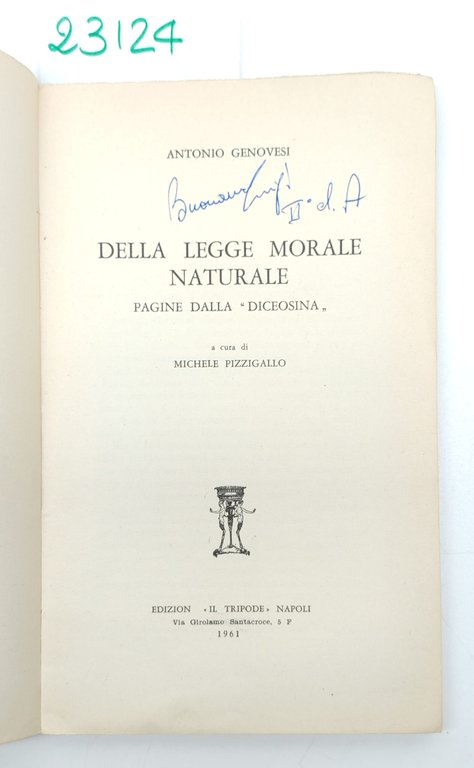 Antonio Genovesi Della legge morale naturale pagine Dalla Diocesina Il … | Immagine Gallery 3