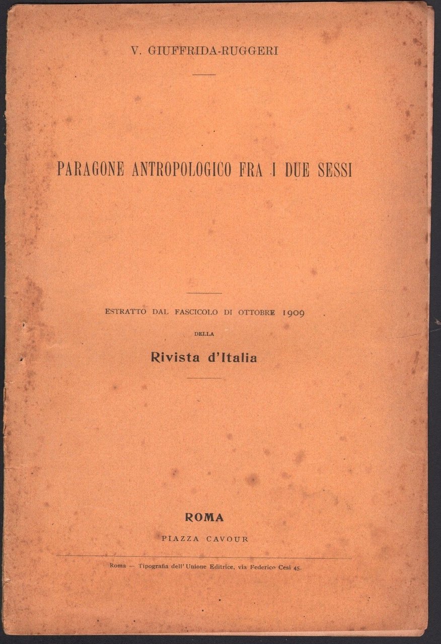 Antropologia-Antropometria-Paragone Antropologico Fra I Due Sessi