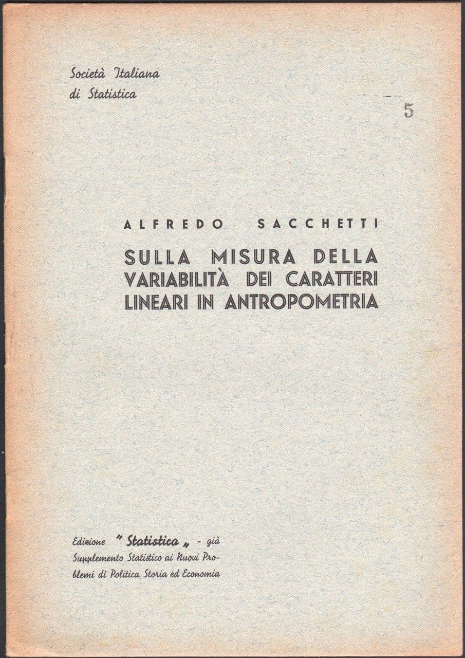 Antropologia-Antropometria-Sulla Misura Della Variabilit‡ Dei Caratteri Lineari