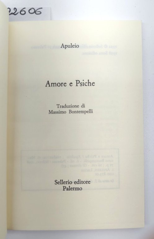 Apuleio Amore e Psiche Sellerio editore 1998 6° edizione