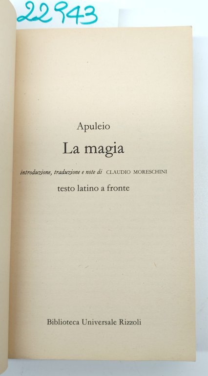 Apuleio La magia BUR Rizzoli 1° edizione 1990 | Immagine Gallery 2