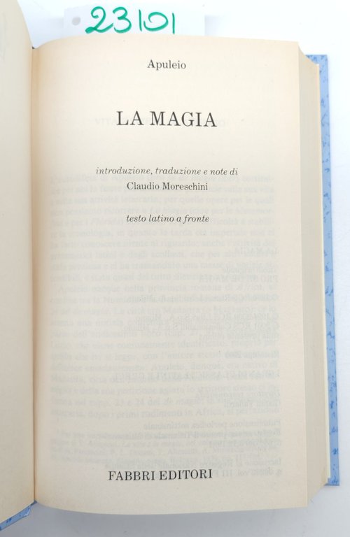 Apuleio La magia Fabbri ristampa 2001 | Immagine Gallery 3