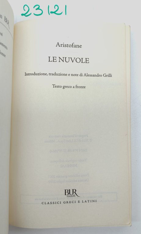 Aristofane Le nuvole BUR Rizzoli 10° edizione 2009 | Immagine Gallery 3