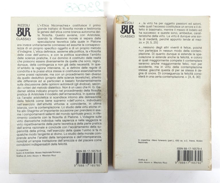 Aristotele Etica nicomachea 2 volumi BUR Rizzoli 3° edizione 1993 | Immagine Gallery 6