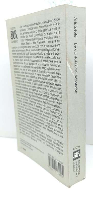Aristotele Le confutazioni sofistiche BUR Rizzoli 1° edizione 1995 | Immagine Gallery 2