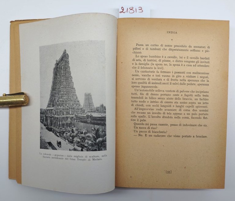 Arnaldo Fraccaroli India Mondadori 1° edizione 1945