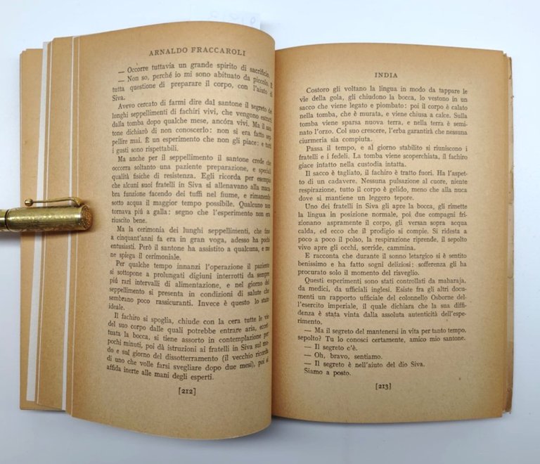 Arnaldo Fraccaroli India Mondadori 1° edizione 1945