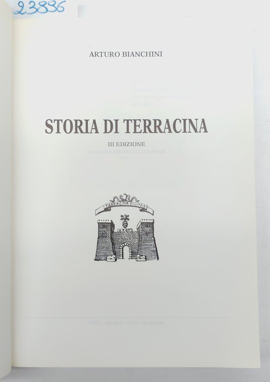 Arturo Bianchini Storia di Terracina 3° edizione 1994 | Immagine Gallery 3