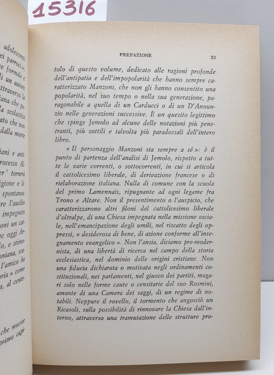 Arturo Carlo Jemolo Il dramma di Manzoni pref. di Giovanni … | Immagine Gallery 4