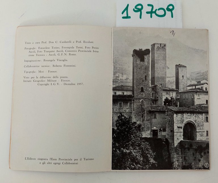 Ascoli Piceno nuova guida illustrata Istituto geografico Visceglia 1957