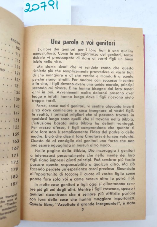 Ascoltate il grande insegnante 1972