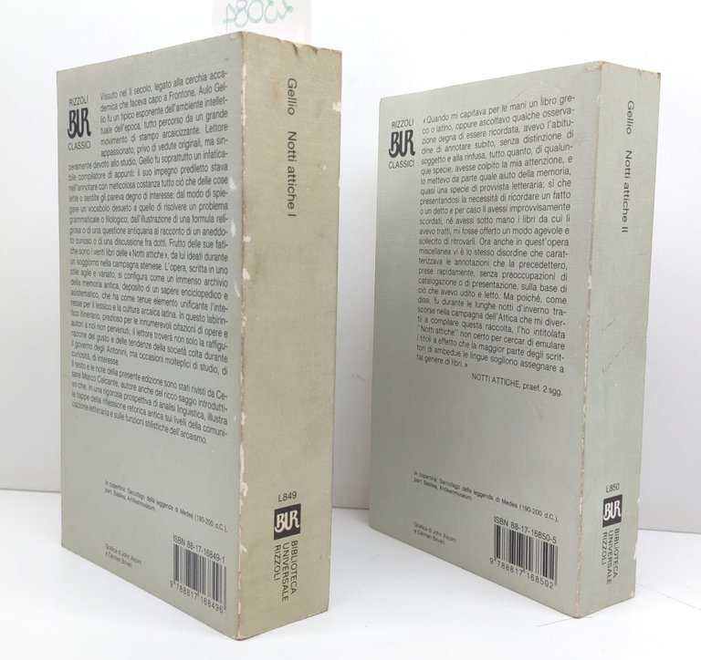 Aulo Gellio Notti attiche 2 volumi BUR Rizzoli 1° edizione … | Immagine Gallery 5
