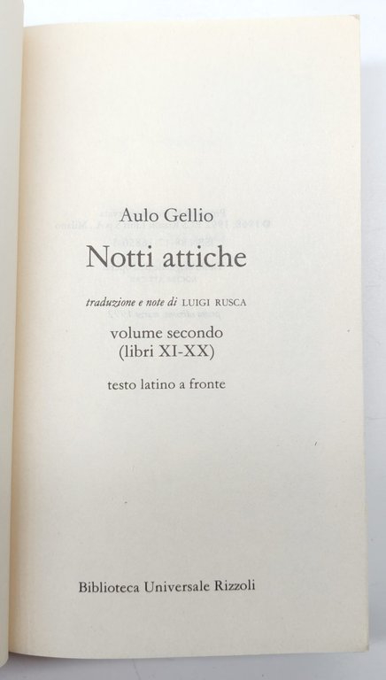 Aulo Gellio Notti attiche 2 volumi BUR Rizzoli 1° edizione … | Immagine Gallery 7