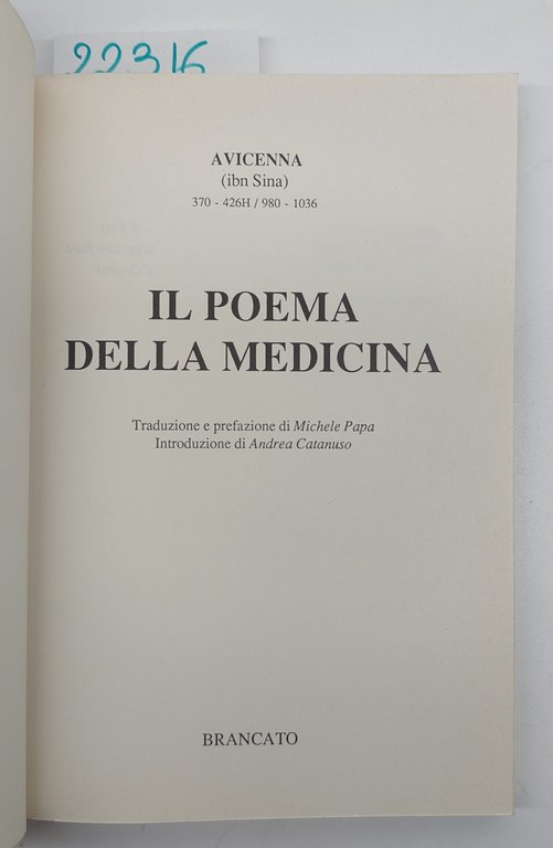 Avicenna Il poema della medicina Brancato 1991 | Immagine Gallery 2
