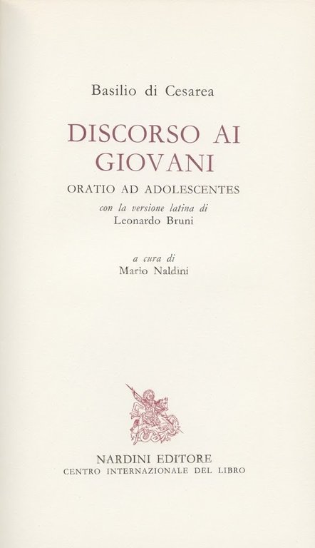 Basilio di Cesarea Discorso ai giovani Nardini 1984 | Immagine Gallery 4