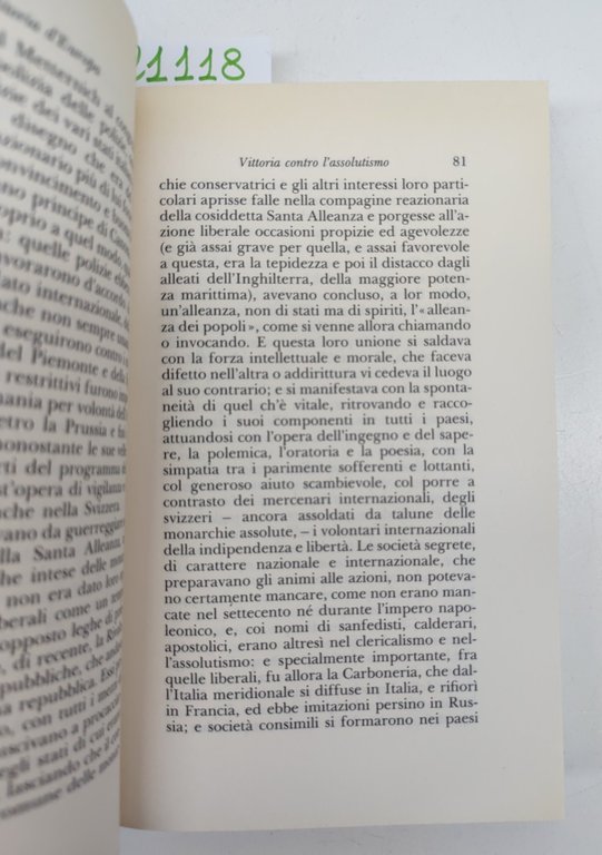 Benedetto Croce Storia d'Europa nel secolo XIX Giuseppe Galasso Adelphi …