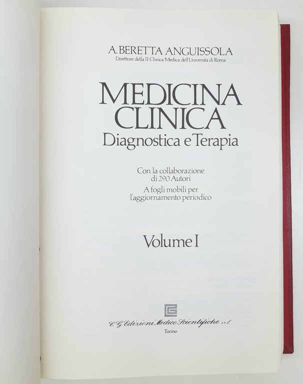 Beretta Anguissola Medicina clinica diagnostica e terapia 8 volumi Edizioni …