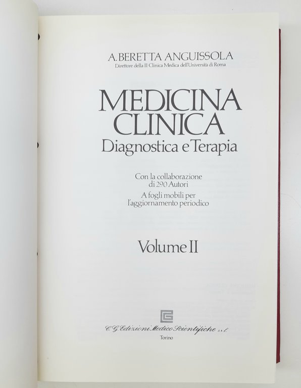 Beretta Anguissola Medicina clinica diagnostica e terapia 8 volumi Edizioni …