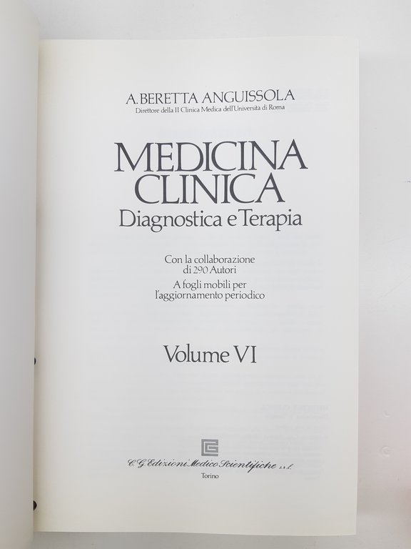 Beretta Anguissola Medicina clinica diagnostica e terapia 8 volumi Edizioni …