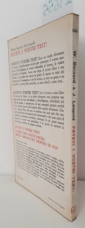 Bernard- Leopold Fatevi i vostri test Feltrinelli 1969 4° edizione