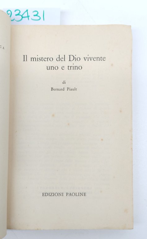 Bernard Piault Il mistero del Dio vivente uno e Trino … | Immagine Gallery 3