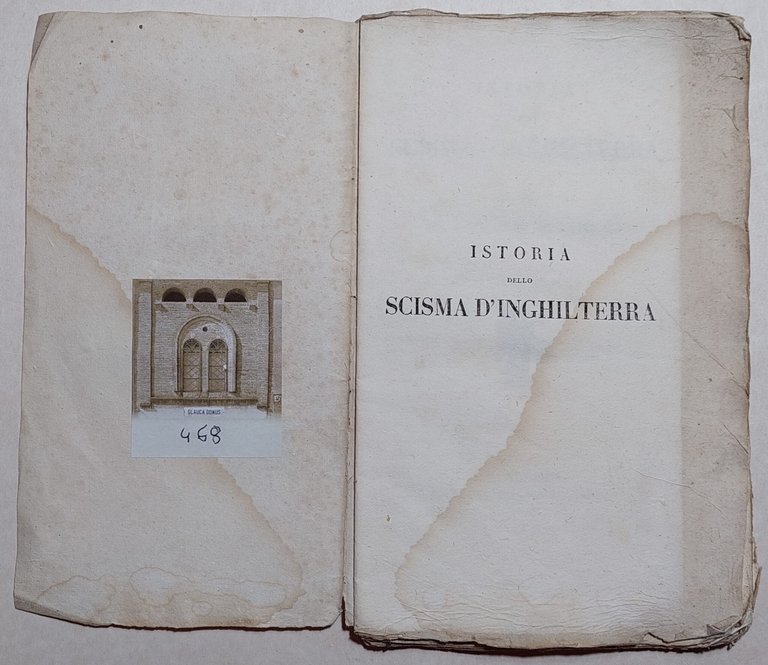 Bernardo Davanzati Istoria dello scisma d'Inghilterra Tipografia della Minerva Ticinese … | Immagine Gallery 2