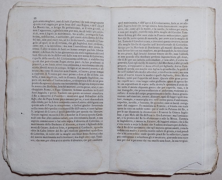 Bernardo Davanzati Istoria dello scisma d'Inghilterra Tipografia della Minerva Ticinese …