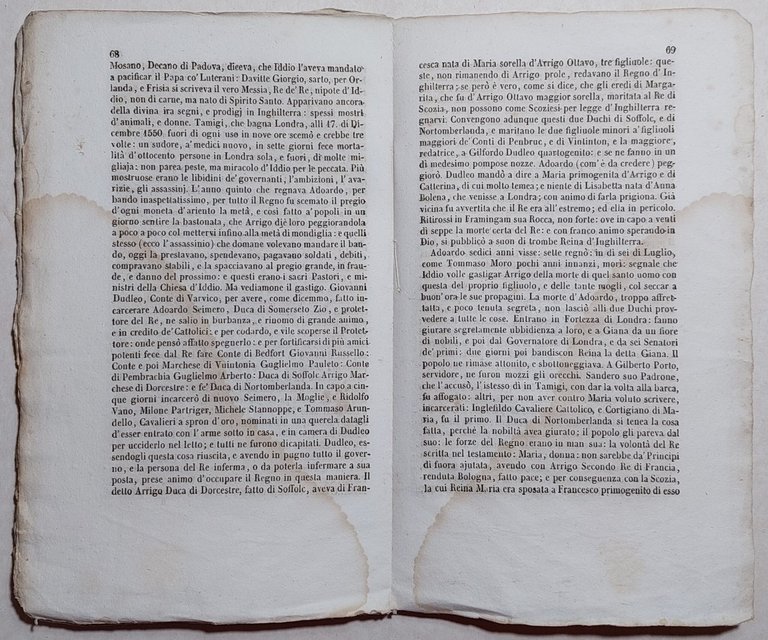 Bernardo Davanzati Istoria dello scisma d'Inghilterra Tipografia della Minerva Ticinese … | Immagine Gallery 8