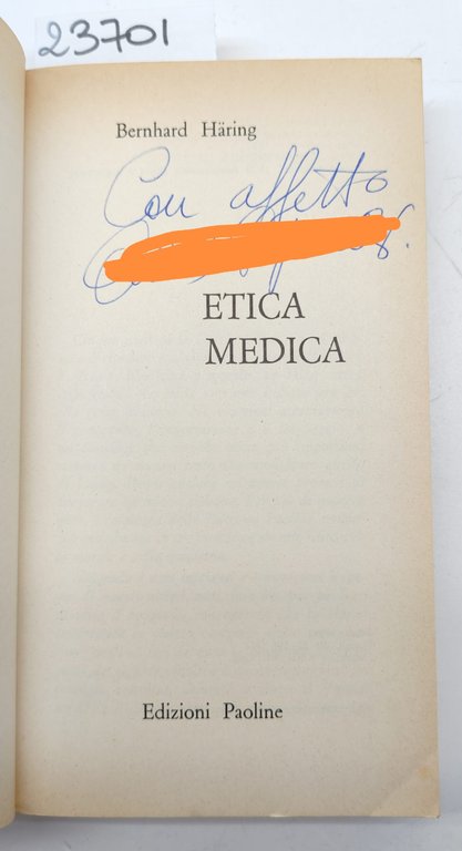 Bernhard Haring Etica medica Paoline 5° edizione 1979 | Immagine Gallery 4