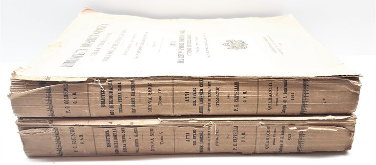 Biblioteca Bio Bibliografica Della Terra Santa Atti Del P. Lorenzo …