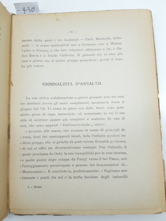 Biografia Mario Carli Giuseppe Bottai Pinciana 1928 | Immagine Gallery 4
